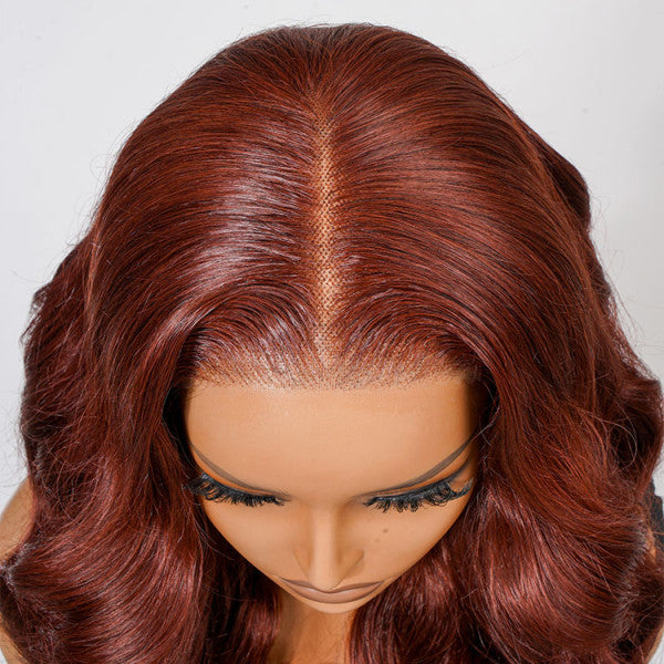 5*5 Lace Glueless Ready To Go Wigs - Reddish Brown Hair Wigs Body Wave
