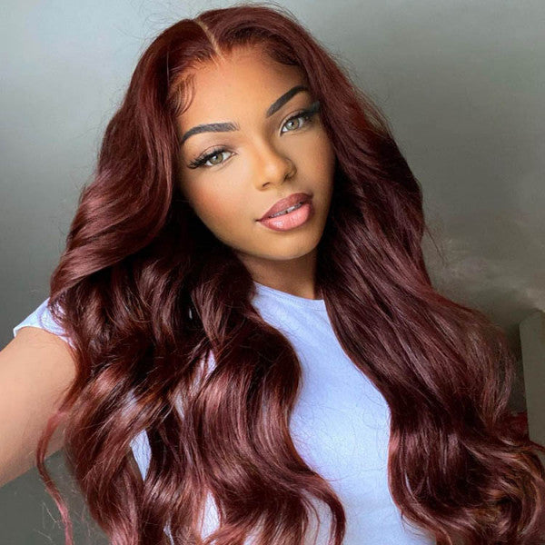5*5 Lace Glueless Ready To Go Wigs - Reddish Brown Hair Wigs Body Wave