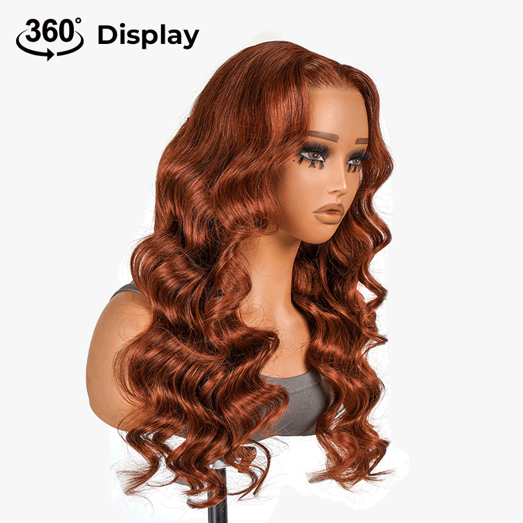 Cowboy Copper Color 7*5 Glueless Wig Ready To Go Hair 180% Density