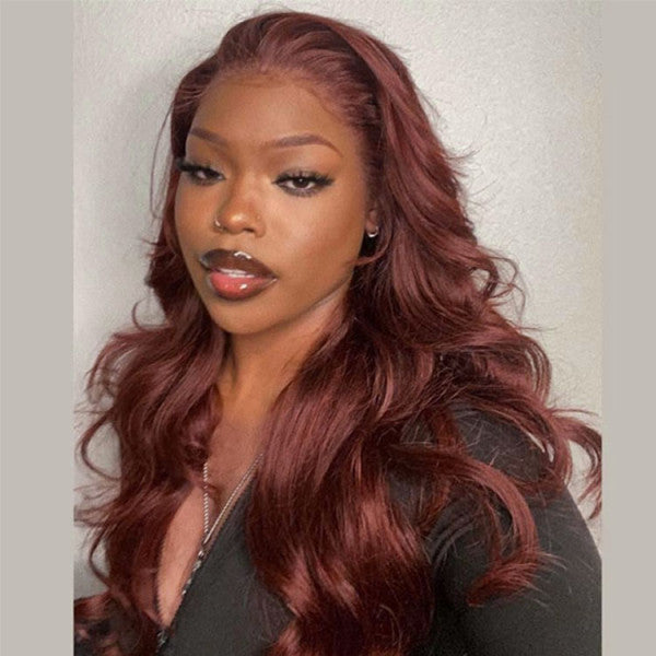 5*5 Lace Glueless Ready To Go Wigs - Reddish Brown Hair Wigs Body Wave