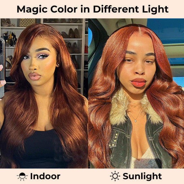 Cowboy Copper Color 7*5 Glueless Wig Ready To Go Hair 180% Density